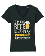 I make beer disappear Tricou mânecă scurtă guler V Damă Evoker