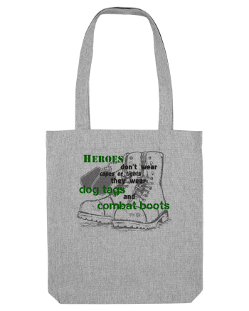 Dog tags and combat boots Heather Grey