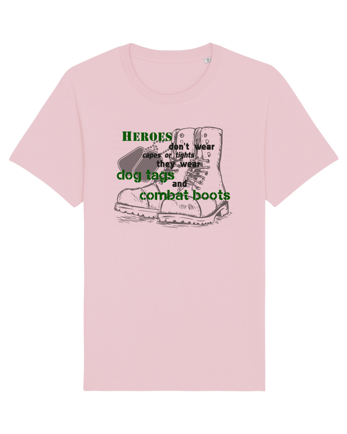 Tricou mânecă scurtă Unisex Rocker Cotton Pink