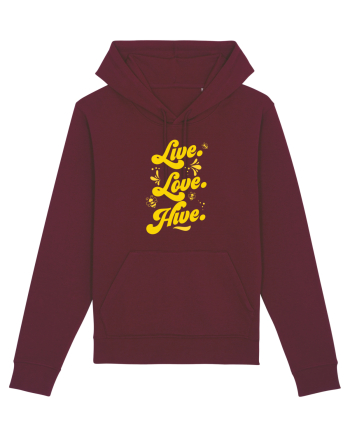 Live Love Hive Burgundy