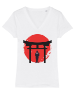 Business Samurai Tricou mânecă scurtă guler V Damă Evoker