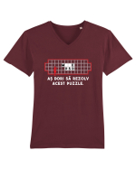 Puzzle funny Tricou mânecă scurtă guler V Bărbat Presenter