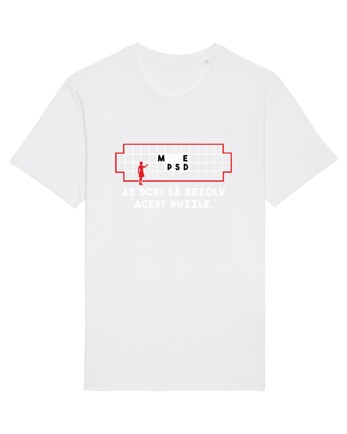 Tricou mânecă scurtă Unisex Rocker White