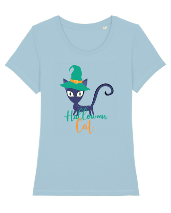 Halloween Cat Sky Blue