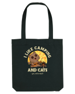 I like camping and cats Sacoșă textilă