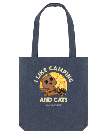 I like camping and cats Midnight Blue