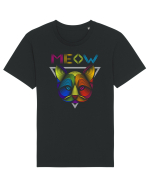 Pisica Meow Colorat Tricou mânecă scurtă Unisex Rocker