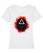 Soldat Squid Game Tricou mânecă scurtă guler larg fitted Damă Expresser