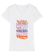 Nemachiata Tricou mânecă scurtă guler V Damă Evoker