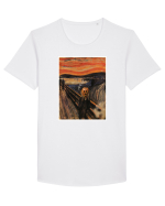 The Scream Edvard Munch parody Tricou mânecă scurtă guler larg Bărbat Skater