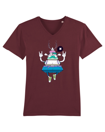 Cartoon Piramidă Hipster Burgundy