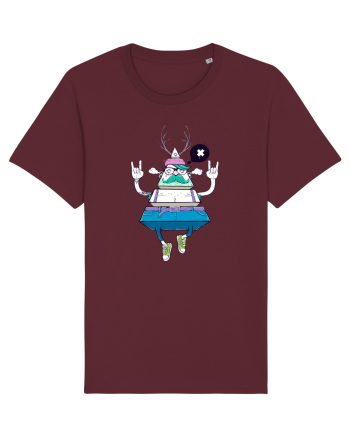 Cartoon Piramidă Hipster Burgundy