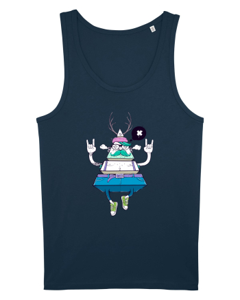 Cartoon Piramidă Hipster Navy