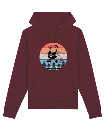 Retro Santa - Mos Craciun Retro Burgundy