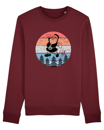Retro Santa - Mos Craciun Retro Burgundy
