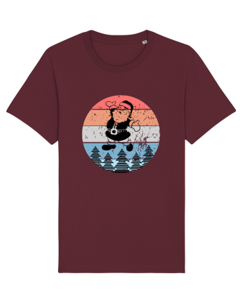 Retro Santa - Mos Craciun Retro Burgundy