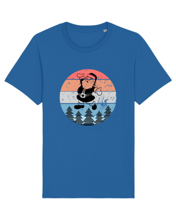 Retro Santa - Mos Craciun Retro Royal Blue