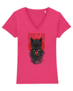 Nightplay Pisică Tricou mânecă scurtă guler V Damă Evoker