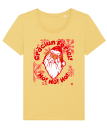 Craciun Fericit HoHoHo Tricou mânecă scurtă guler larg fitted Damă Expresser