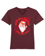 Craciun Fericit HoHoHo Tricou mânecă scurtă guler V Bărbat Presenter