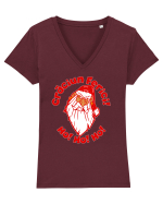 Craciun Fericit HoHoHo Tricou mânecă scurtă guler V Damă Evoker