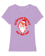 Craciun Fericit HoHoHo Tricou mânecă scurtă guler larg fitted Damă Expresser