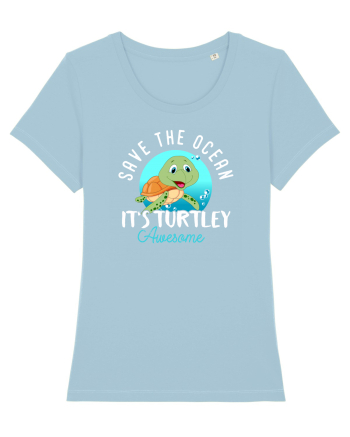 Save the ocean Sky Blue