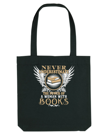 Woman with books Black