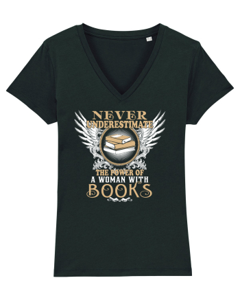 Woman with books Black