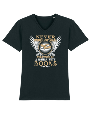Woman with books Black