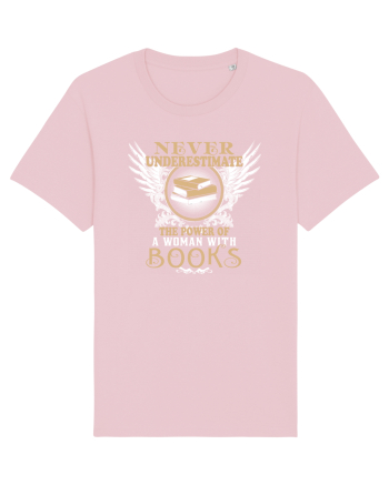 Woman with books Cotton Pink