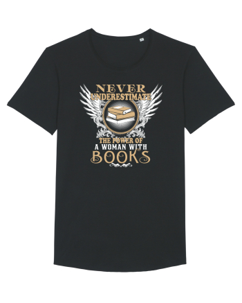 Woman with books Black