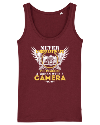 Woman with a camera Burgundy