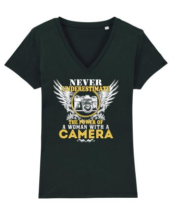 Woman with a camera Black