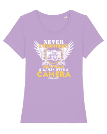 Woman with a camera Lavender Dawn