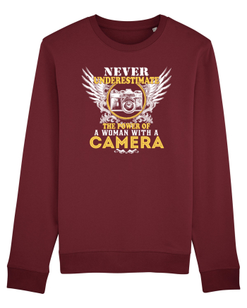 Woman with a camera Burgundy
