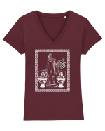 Dionysos Zeul Vinului Tricou mânecă scurtă guler V Damă Evoker