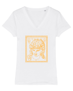 Dionysos Zeul Vinului Tricou mânecă scurtă guler V Damă Evoker