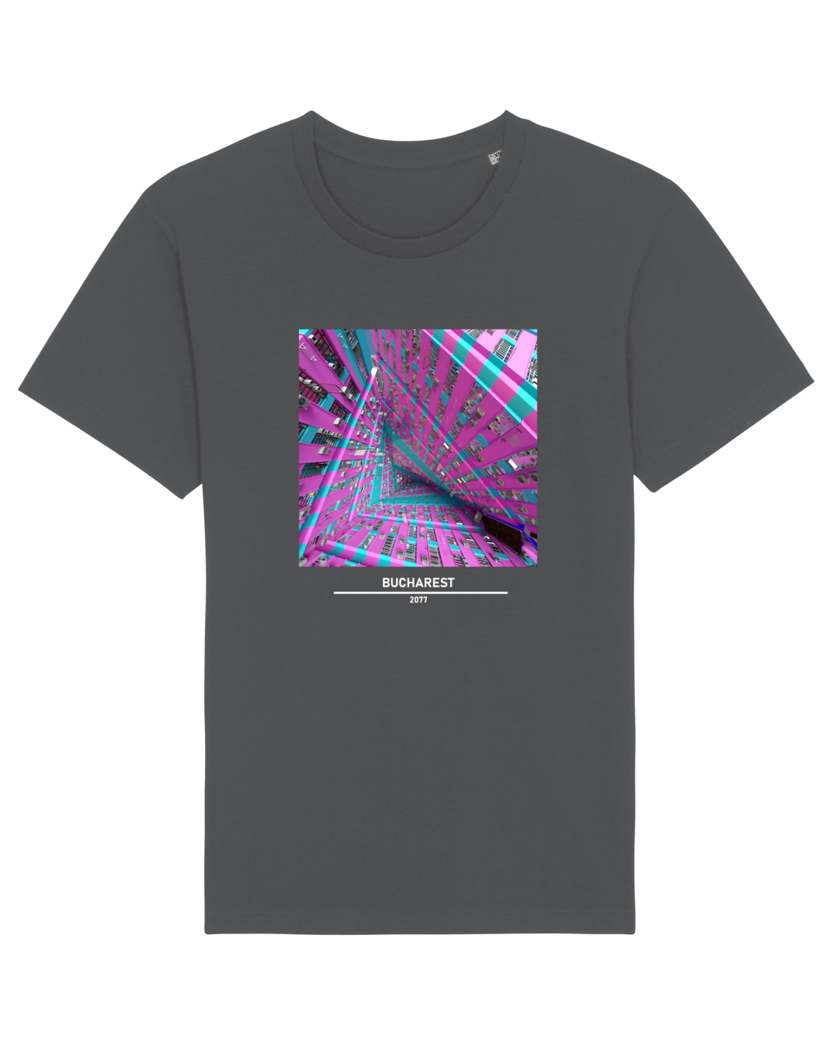 Tricou mânecă scurtă Unisex Rocker Anthracite