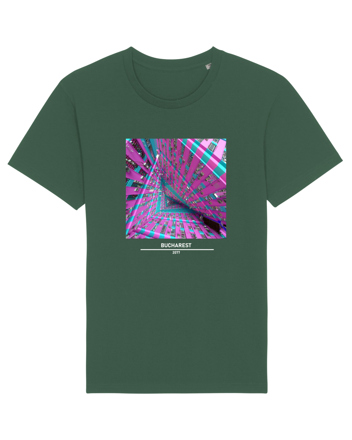 Tricou mânecă scurtă Unisex Rocker Bottle Green