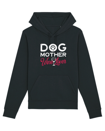Dog Mother Wine Lover Black