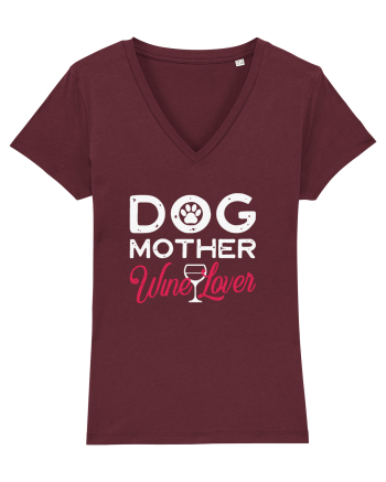 Dog Mother Wine Lover Burgundy