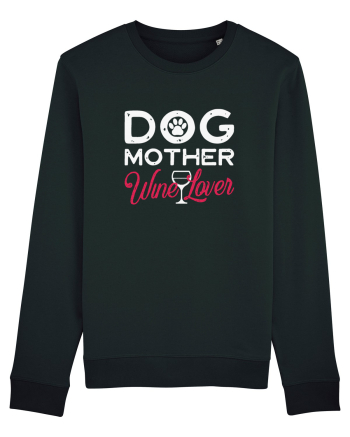 Dog Mother Wine Lover Black