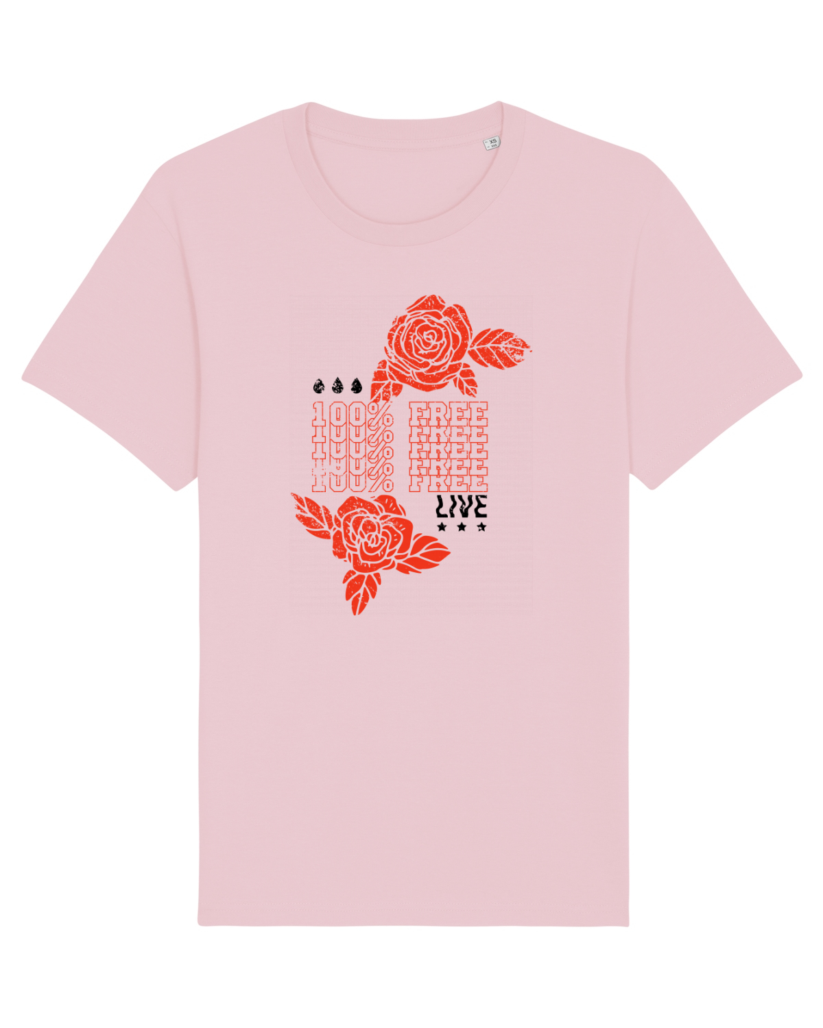Tricou mânecă scurtă Unisex Rocker Cotton Pink