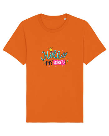 Hello My Friend Bright Orange
