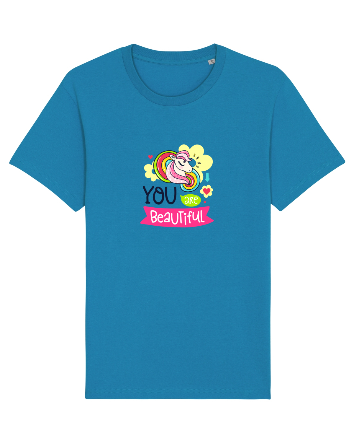 Tricou mânecă scurtă Unisex Rocker Azur