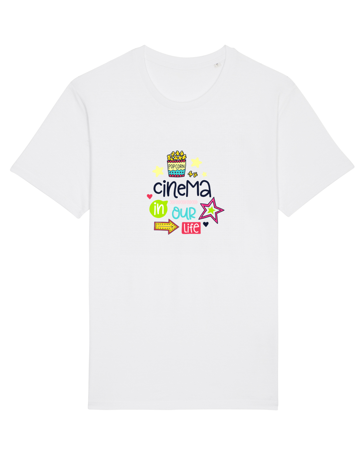 Tricou mânecă scurtă Unisex Rocker White