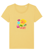 All my Heart Tricou mânecă scurtă guler larg fitted Damă Expresser