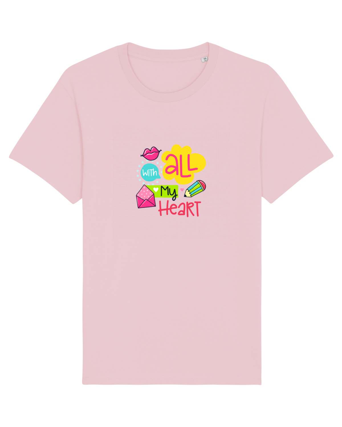 Tricou mânecă scurtă Unisex Rocker Cotton Pink