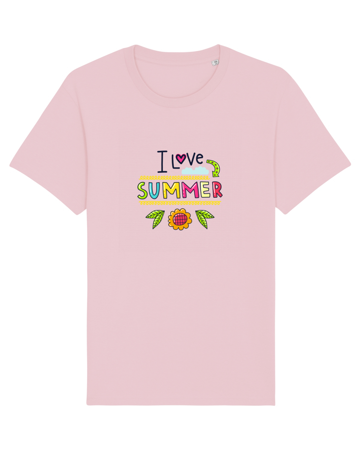 Tricou mânecă scurtă Unisex Rocker Cotton Pink